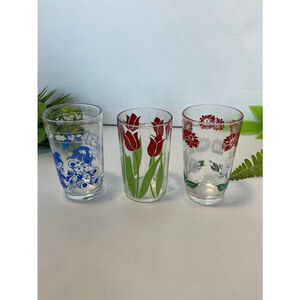 Vintage Swanky Swigs Juice Glasses Set of 3